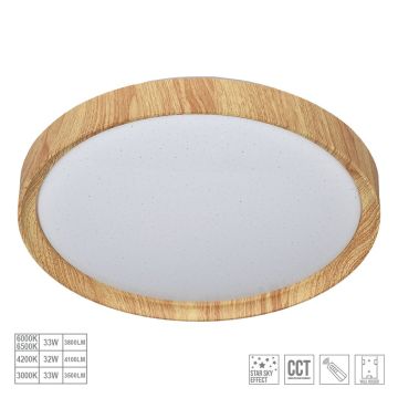 Prezent WOODEN 71330 Plafonjera 1x33W/LED 2050lm IP20