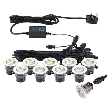 Endon IKONPRO CCT 73348 Svjetiljka za ulaz 10x0,75W/LED 3000K/4000K 280LM IP67