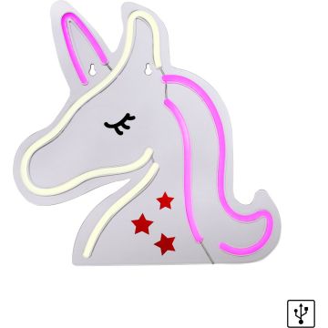 Paul Neuhaus NEON-UNICORN 85025-70 Zidna svjetiljka 1x8,5W/LED multikolor 7lm ip20