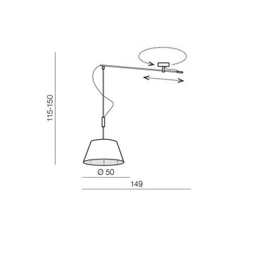AZzardo MALAGA LAMPBODY AZ2313 Vjesalo 1x60W/E27 IP20