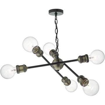 Dar Lighting BRIGADE BRI0654 Visilica 6x60W/E27 IP20