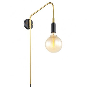 Italux MALENE MBM3386/1 BK+GD Zidna svjetiljka 1x40W/E27