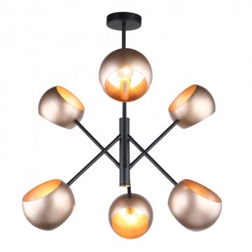 Italux CAVAZZA MDM-3690/6 BK+GD Luster 6x40W/E14