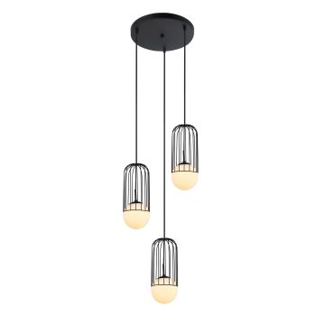 Italux MATTY MDM-3939/3 BK Visilica 3x40W/E27 IP20