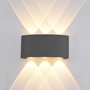Italux ORTELO OWL-451-3-BL Zidna svjetiljka 6x6W/LED 3000K 550LM IP54