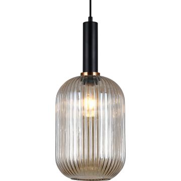 Italux ANTIOLA PND-5588-1L-BK+AMB Visilica 1x40W/E27 IP20