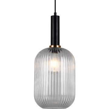 Italux ANTIOLA PND-5588-1L-BK+CL Visilica 1x40W/E27 IP20