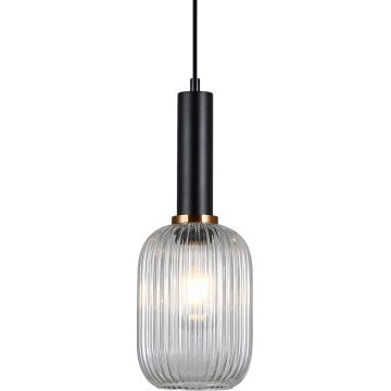 Italux ANTIOLA PND-5588-1M-BK+CL Visilica 1x40W/E27 IP20