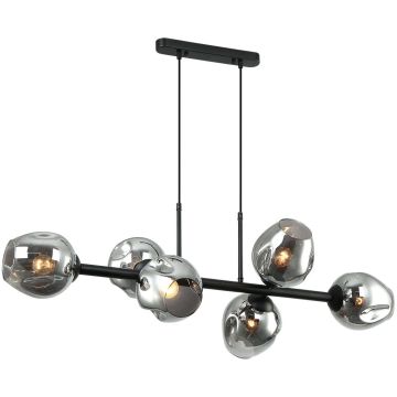 Italux BORGO PND-30843-6 BK+SG Visilica 6x40W/E27 IP20