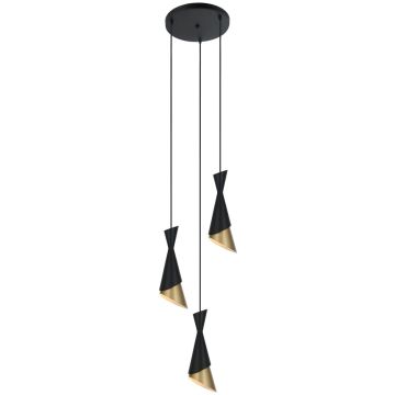 Italux MALIA PND-85949-3 BK+GD Visilica 3x40W/E27 IP20