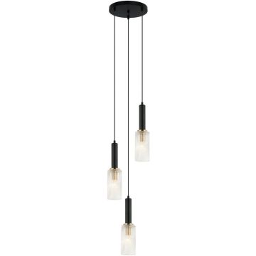 Italux PEROLA PND-43309-3 BK+BR Visilica 3x40W/E14 IP20