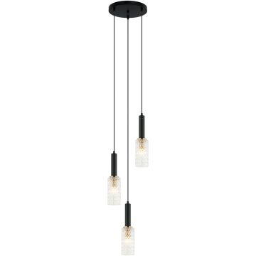 Italux PEROLA PND-43363-3 BK+BR Visilica 3x40W/E14 IP20