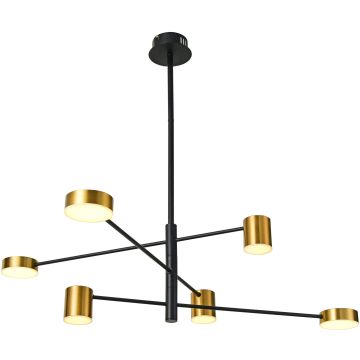Italux REMDAL PND-16374-6 BK+GD Luster 6x30W/LED 3000K 847LM IP20