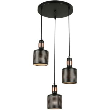 Italux RESTENZA PND-2439-3-BK Visilica 3x40W/E27 IP20