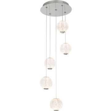Italux ROSARIO PND-12220121-5A-CR Visilica 5x21W/LED 3200K 1400LM IP20