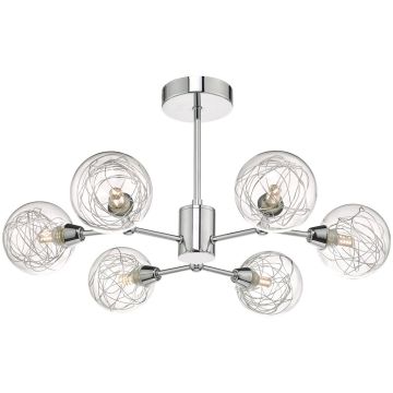 Dar Lighting TYKA TYK6450 Stropna svjetiljka 6x40W/G9