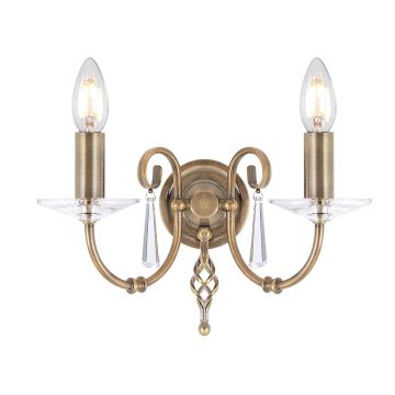 Elstead Lighting AEGEAN AG2-AGED-BRASS Zidna svjetiljka 2x60W/E14