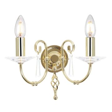 Elstead Lighting AEGEAN AG2-POL-BRASS Zidna svjetiljka 2x60W/E14