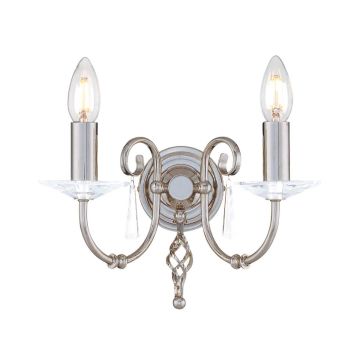 Elstead Lighting AEGEAN AG2-POL-NICKEL Zidna svjetiljka 2x60W/E14