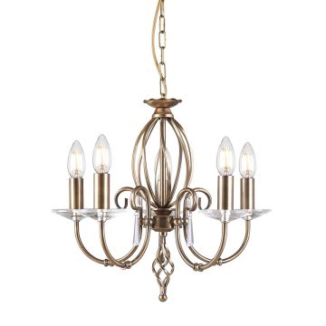 Elstead Lighting AEGEAN AG5-AGED-BRASS Luster 5x60W/E14