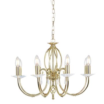 Elstead Lighting AEGEAN AG8-POL-BRASS Luster 8x60W/E14