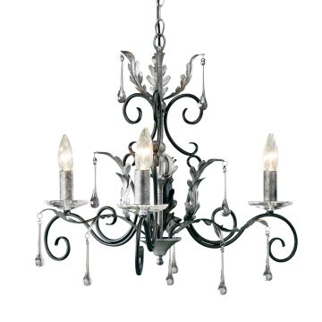 Elstead Lighting AMARILLI AML3-BLK-SILVER Luster 3x60W/E14