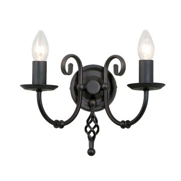 Elstead Lighting ARTISAN ART2-BLACK Zidna svjetiljka 2x60W/E14