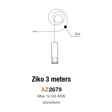 AZzardo ZIKO AZ2679 Vjesalo 1x40W/G9 IP20
