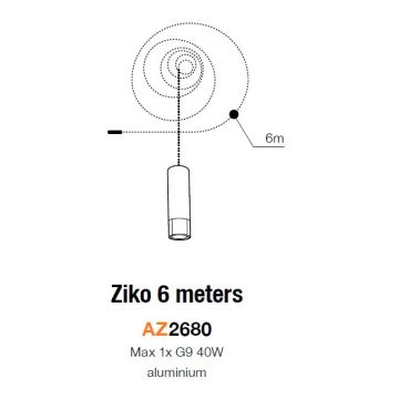 AZzardo ZIKO AZ2680 Vjesalo 1x40W/G9 IP20