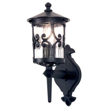 Elstead Lighting HEREFORD BL10-BLACK Zidna svjetiljka 1x60W/E27 IP23