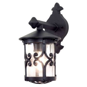 Elstead Lighting HEREFORD BL8-BLACK Zidna svjetiljka 1x60W/E27 IP23