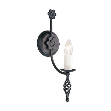 Elstead Lighting BELFRY BY1-BLACK Zidna svjetiljka 1x60W/E14
