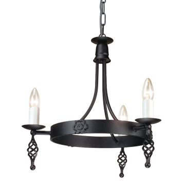 Elstead Lighting BELFRY BY3-BLACK Luster 3x60W/E14