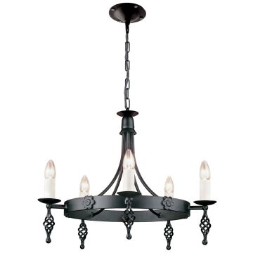 Elstead Lighting BELFRY BY5-BLACK Luster 5x60W/E14