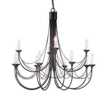 Elstead Lighting CARISBROOKE CB12-BLACK Luster 12x60W/E14