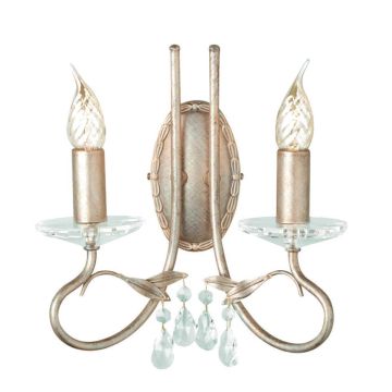 Elstead Lighting CHRISTINA CRT2-SILVER-GOLD Zidna svjetiljka 2x60W/E14
