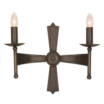 Elstead Lighting CROMWELL CW2-OLD-BRZ Zidna svjetiljka 2x60W/E14