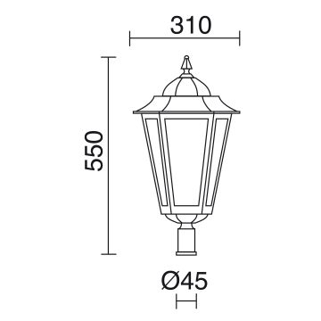 Novolux ELITE 6 096Q-G05X1A-02 Svjetiljka za uličnu rasvjetu 1x70W/E27 IP43