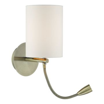 Dar Lighting FETA FET0775 Ruka za zidnu svjetiljku 1x60W/E27+1x1W/LED IP20