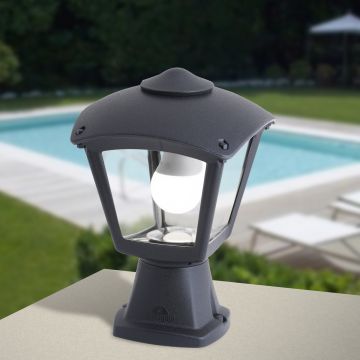 Fumagalli Disma FMG-DISMA-ROBY-BLK Stojeca svjetiljka 1x23W/E27 IP55