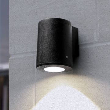 Fumagalli Franca FMG-FRANCA90-BLK Zidna svjetiljka 1x6W/GU10 4000K-2700K 366lm IP55