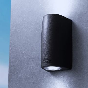 Fumagalli Marta FMG-MARTA90-2LT-BLK Zidna svjetiljka 2x6W/GU10 4000K-2700K 732lm IP55