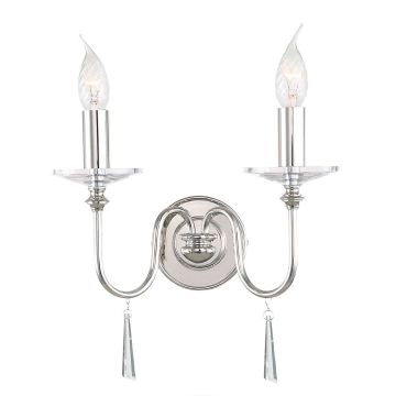 Elstead Lighting FINSBURY PARK FP2-POL-NICKEL Zidna svjetiljka 2x60W/E14
