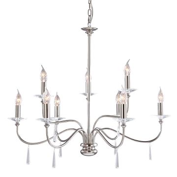 Elstead Lighting FINSBURY PARK FP9-POL-NICKEL Luster 9x60W/E14