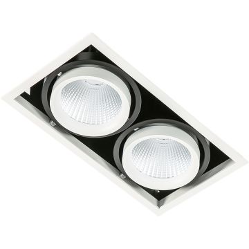 Italux VERTICO GL7108-2/2X18W 4000K WH+BL Ugradbeno downlight svjetlo 2x18W/LED 3045LM IP20