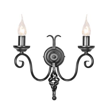 Elstead Lighting HARLECH HR2A-BLACK Zidna svjetiljka 2x60W/E14