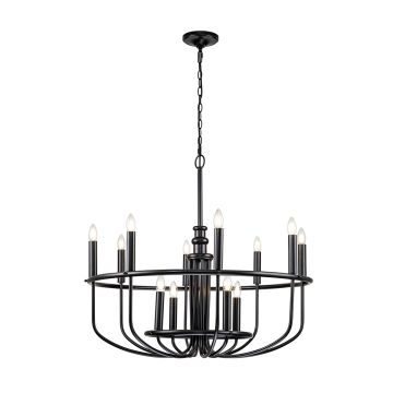 Kichler Capitol Hill KL-CAPITOL-HILL12-BLK Luster 12x40 W/E14