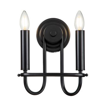 Kichler Capitol Hill KL-CAPITOL-HILL2-BLK Zidna svjetiljka 2x40 W/E14