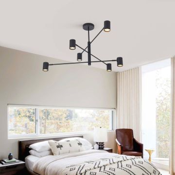 Light Prestige Snow LP-731/6P BK Stropna svjetiljka 6x50W/GU10 IP20