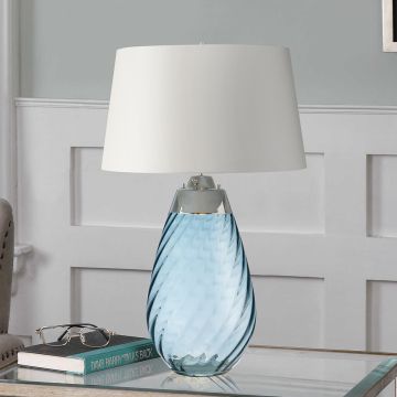 Elstead Lighting LENA LARGE LENA-TL-L-BLUE-OWSS Stolna svjetiljka 1X7W/GU10+1x60W/E27